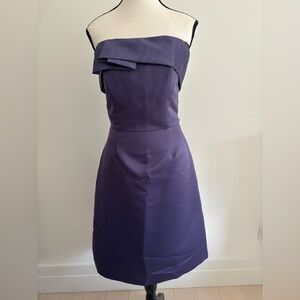 Elegant Classic Strapless Purple Dress